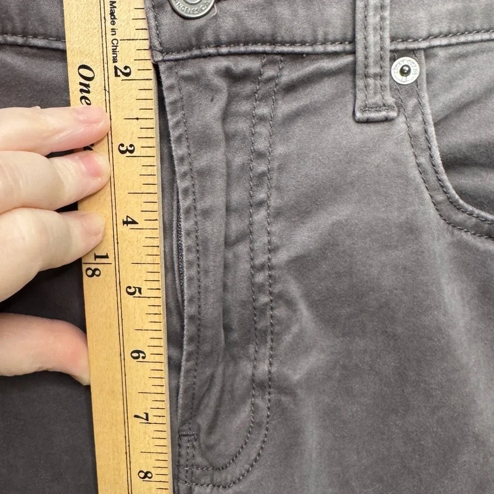 Lucky Brand 121 Slim Straight Mens Gray Pants 32x30 Charcoal Trousers